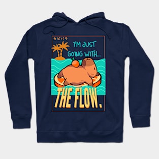 capybara, i'm just going with the flow, capybara lover Hoodie